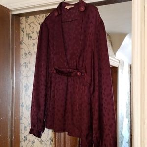 Women XL Young Essence Purple Dress Shirt